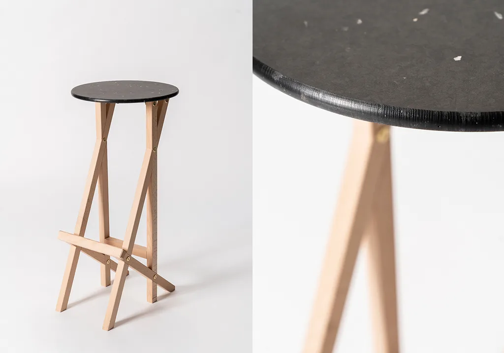 Bespoke furniture created for SQ Bailli. Victor Black tall stool. – KRJST studio