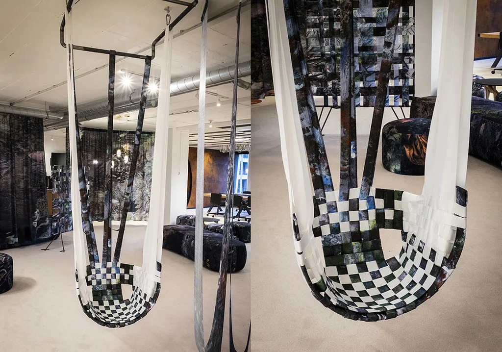 Bespoke furniture created for SQ Bailli. Hamacu Tria-Branca hanging chair. – KRJST studio
